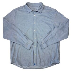 UNTUCKIT‎ Pique Polo BD Shirt Mens XL SeaBlu Button Down Long Sleeve Preppy Golf